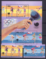 Chile 1988 Olympic Games Seoul, Athletics, Cycling Etc. Set Of 2 + S/s MNH - Ete 1988: Séoul