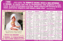 Calendarietto - L'ora Della Donna Vestita Di Sole - Anno 1998 - Petit Format : 1991-00