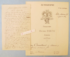 ● L.A.S 1883 Oscar COMETTANT Compositeur à Alexandre DUMAS Fils Belle Lettre Autographe - Né à Bordeaux - Voyageur - Zangers & Muzikanten