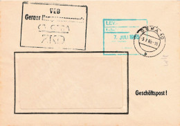 DDR Brief ZKD 1965 VEB Geraer Kompressorenwerk Gera - Zentraler Kurierdienst