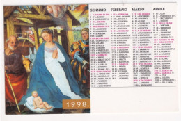 Calendarietto - Natività - Anno 1998 - Petit Format : 1991-00