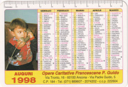 Calendarietto - Opere Caritative Francescane P.guido - Ancona - Anno 1998 - Petit Format : 1991-00