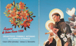 Calendarietto - Orfanotrofio Femminile Antoniano Del P.annibale Di Francia -oria - Brindisi - Istituto S.benedetto - Ann - Small : 1991-00