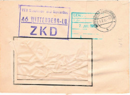 DDR Brief ZKD 1965 VEB Mühlenbau Wittenberg - Zentraler Kurierdienst