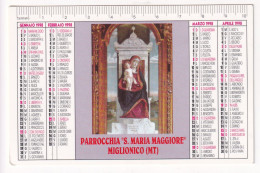 Calendarietto - Parrocchia - S.maria Maggiore - Miglionico - Matera - Anno 1998 - Formato Piccolo : 1991-00