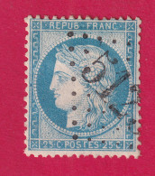 N°60 GC 5123 PERREGAUX ALGERIE COTE 170€ SUR BLEU BRIEFMARKEN STAMP FRANCE - 1871-1875 Cérès