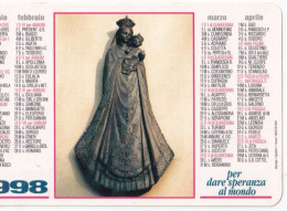 Calendarietto - Pontificia Opera Missionarie - Roma - Anno 1998 - Petit Format : 1991-00