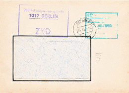 DDR Brief ZKD 1965 VEB Fahrzeugausrüstung Berlin - Servizio Centrale Delle Poste