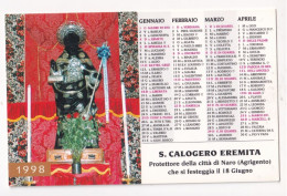 Calendarietto - Santuario - Istituto San Calogero - Naro - Agrigento - Anno 1998 - Petit Format : 1991-00