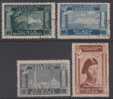 ITALIA - 1946 Corpo Polacco - Sassone N.5-8 - Cat. 550 Euro Usati - Andere & Zonder Classificatie