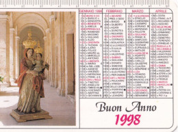 Calendarietto - Santuario Madonna Del Pozzo  - Capurso - Bari - Anno 1998 - Small : 1991-00