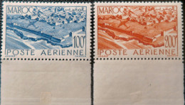 R2253/711 - COLONIES FRANÇAISES - 1947 - MAROC - POSTE AERIENNE - N°63 Et 64 NEUFS** BdF - Posta Aerea