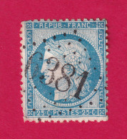 N°60 GC 6381 EPAIGNES EURE COTE 180€ SUR BLEU BRIEFMARKEN STAMP FRANCE - 1871-1875 Cérès