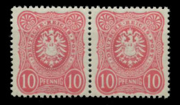 D-REICH KRONE ADLER Nr 41Iab Postfrisch WAAGR PAAR Gepr X7BD38A - Unused Stamps