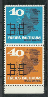 Freies Baltikum Baltic States Estonia Latvia Lithuania Anti-Soviet Propaganda Stamps As Pair MNH - Erinofilia