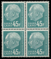 SAAR OPD 1957 Nr 421 Postfrisch VIERERBLOCK X478CDA - Ungebraucht