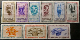 R2253/723 - CÔTE D'IVOIRE - 1960 - Masques - SERIE COMPLETE - N°181 à 189 NEUFS* - Côte D'Ivoire (1960-...)