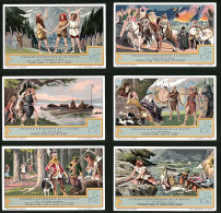 6 Sammelbilder Liebig, Serie Nr. 1255: Legendes Historiques De La Suisse, Tell, Gallier, Bern, Rütli  - Liebig