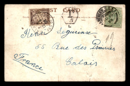 CARTE TAXEE - 1 TIMBRE 10C N°29 ET UN CACHET TAXE 5 SUR UNE CARTE VENANT DU ROYAUME-UNI - 1859-1959 Lettres & Documents