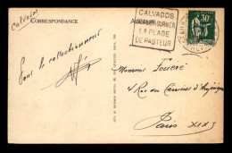 CACHET DAGUIN - CALVADOS ST AUBIN-SUR-MER LA PLAGE DE PASTEUR - MONUMENT AUX MORTS - Mechanical Postmarks (Other)