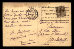 OBLITERATION MECANIQUE - TROYES - FOIRE EXPOSITION TROYES 23 AU 31 MAI 1931 - Mechanical Postmarks (Other)