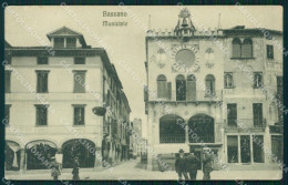 Vicenza Bassano Municipio PIEGA Cartolina QT2516 - Vicenza