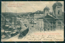 Trieste Città Treno Barche PIEGHINA Cartolina QT3051 - Trieste