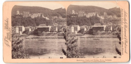 Stereo-Fotografie J. F. Jarvis, Washington D.C., Ansicht Heidelberg, Blick über Den Neckar Nach Der Stadt Mit Schloss  - Photos Stéréoscopiques