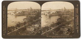 Stereo-Foto H. C. White, Chicago, Ansicht Venedig, Looking Southwest From The Campanile  - Photos Stéréoscopiques