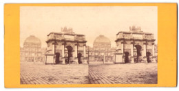 Vue Stéréoscopique-Photo Photographe Inconnu,  Vue De Paris, Arc De Triomphe Du Carousel  - Photos Stéréoscopiques