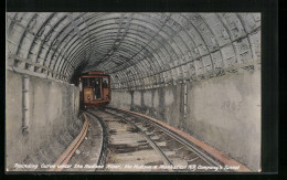 AK Rounding Curve Under The Hudson River, The Hudson & Manhattan R.R. Company`s Tunnel  - U-Bahnen