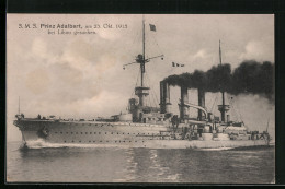 AK Kriegsschiff SMS Prinz Adalbert, 1915 Bei Libau Gesunken  - Guerra