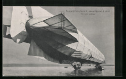 AK Zeppelin`s Luftschiff, Neues Modell 4 1908, Vor Dem Aufstieg  - Zeppeline