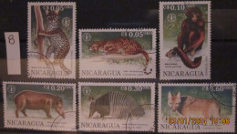 NICARAGUA ~ 1991 ~ S.G. NUMBERS S.G. 3079 - 3084. ~ 'LOT B'  ~ ANIMALS ~ VFU #03514 - Nicaragua