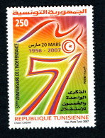 2007 - Tunisia- 51th Anniversary Of The Independance- Complete Set 1v.MNH** - Tunesien (1956-...)