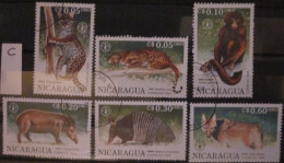 NICARAGUA ~ 1991 ~ S.G. NUMBERS S.G. 3079 - 3084. ~ 'LOT C'  ~ ANIMALS ~ VFU #03515 - Nicaragua