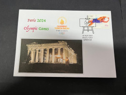 22-4-2024 (2 Z 42) Paris Olympic Games 2024 - The Olympic Torch Relay In Athens Acropolis (20-4-2024) - Verano 2024 : París