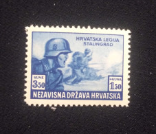 O) 1943  CROATIA, INFANTRY REGIMENT. SOLDIERS,  AT STALINGRAD, MNH - Croatie