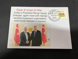 22-4-2024 (2 Z 42) GAZA - Turkey President Meet With Hamas Terrorist Movement Organisation Chief I. Haniyeh In Istanbul - Militares