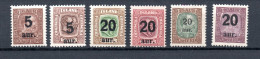 Iceland 1921 Set Overprinted Definitive Stamps (Michel 104/09) Nice MLH - Unused Stamps