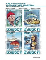 Djibouti 2020, Cousteau, Fishes, 4val In BF - Plongée