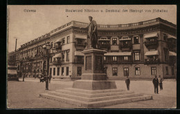 AK Odessa, Boulevard Nikolaus Und Denkmal Des Herzogs Von Richelieu  - Ukraine