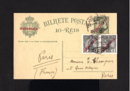 10633-PORTUGAL-OLD POSTCARD LISBOA To PARIS (francia) 1910.Tarjeta Postal.CARTE POSTALE.Postkarte.BILHETE POSTAL - Brieven En Documenten