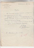 Bredene - Breedene ( Oostende ), Lettre Commerciale De 1931 :  Jos. Qualy  , Gezworen Landmeter Schatter - Bredene