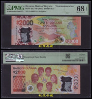 Guyana 2000 Dollars 2022, Polymer, Commemorative, Low Serial Number, PMG68 - Guyana