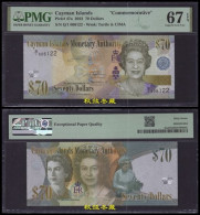 Cayman Islands 70 Dollars, 2023, Queen, Commemorative, PMG67 - Isole Caiman