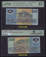 Sri Lanka 200 Rupees 1998, Polymer, Commemorative, N/1 Preifx, Black Words, PMG67 - Sri Lanka