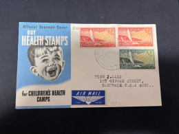 22-4-2024 (2 Z 44) FDC - New Zealand - Posted To Australia 1951 - Health Camp Issues - FDC