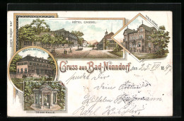 Lithographie Bad-Nenndorf, Hotel Cassel, Villa Rühe  - Bad Nenndorf