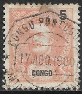 Portuguese Congo – 1898 King Carlos 5 Réis Used Stamp - Portuguese Congo